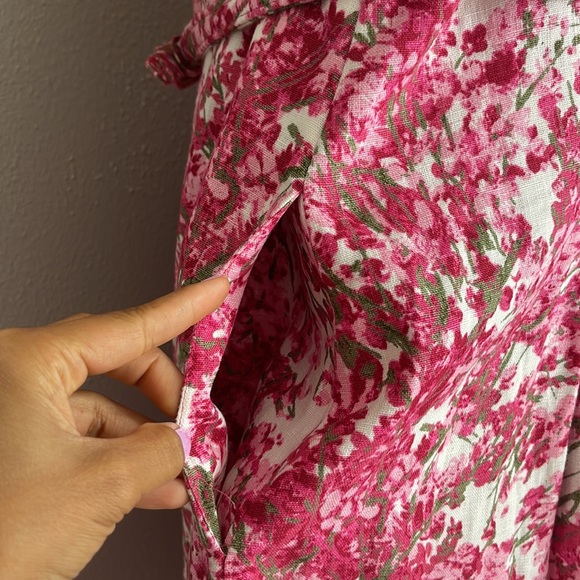 IN LIKE NEW CONDITION Talbots 100% Linen Floral Dress - Picture 5 of 6